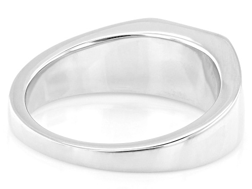Prazana® Lab-Grown Diamonds 0.20ct White Diamond Rhodium Over Silver Mens Solitaire Ring, F-G VS - Size 9