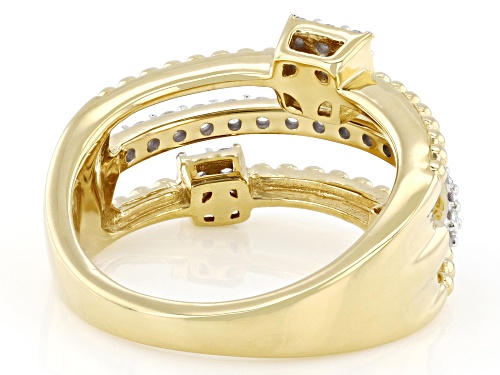 Prazana® Lab-Grown Diamonds 0.50ctw White Diamond 14k Yellow Gold Over Sterling Silver Ring, F-G SI - Size 7