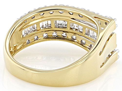 Prazana® Lab-Grown Diamonds 1.00ctw White Diamond 14k Yellow Gold Over Silver Band Ring, F-G SI - Size 9