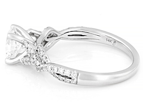 Prazana® Lab-Grown Diamonds 1.00ctw Oval And Round White Lab-Grown Diamond 14k White Gold Ring, F SI - Size 6