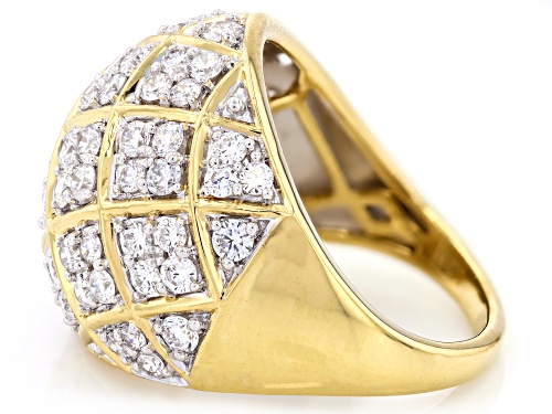 Prazana® Lab-Grown Diamonds 2.00ctw White Diamond 14K Yellow Gold Over Sterling Silver Ring, H SI - Size 6
