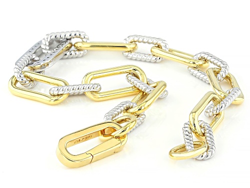Prazana® Lab-Grown Diamonds 0.25ctw Diamond 18K Yellow Gold and Rhodium Over Silver Bracelet, G-H SI - Size 8