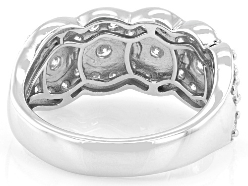 Prazana® Lab-Grown Diamonds 1.25ctw White Diamond Rhodium Over Sterling Silver Band Ring, G-H VVS - Size 7