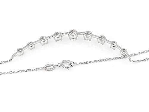 Prazana® Lab-Grown Diamonds 1.00ctw White Diamond Rhodium Over Silver Necklace, H SI - Size 18