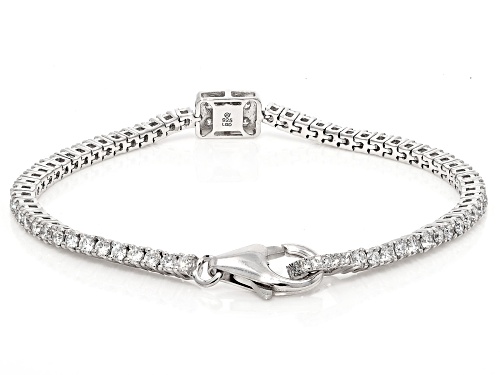 Prazana® Lab-Grown Diamonds 3.50ctw White Diamond Rhodium Over Sterling Silver Bracelet, G-H VS - Size 7.25