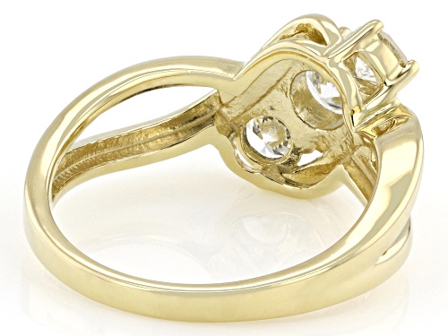Prazana® Lab-Grown Diamonds 1.00ctw White Diamond 14K Yellow Gold Over Silver 3-Stone Ring, G-H SI - Size 7