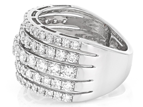 Prazana® Lab-Grown Diamonds 2.00ctw White Diamond Rhodium Over Sterling Silver Ring, F-G SI - Size 7