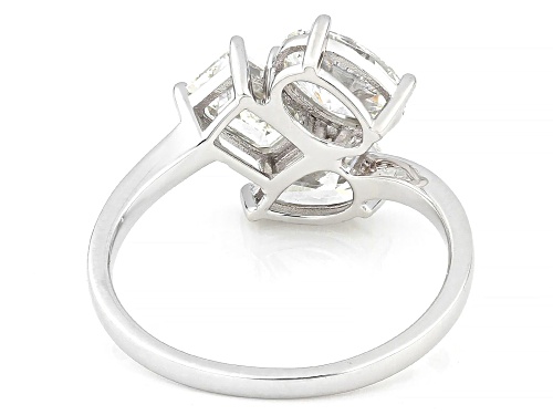 Prazana® Lab-Grown Diamonds 2.50ctw Pear, Emerald Cut & Oval White Diamond 14k White Gold Ring H SI1 - Size 6