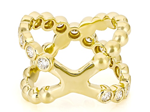 Prazana® Lab-Grown Diamonds 1.00ctw White Diamond 18K Yellow Gold Over Sterling Silver Ring, G-H VS - Size 8