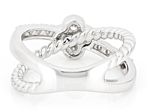 Prazana® Lab-Grown Diamonds 0.50ctw White Diamond Rhodium Over Sterling Silver Ring, G-H VS - Size 6