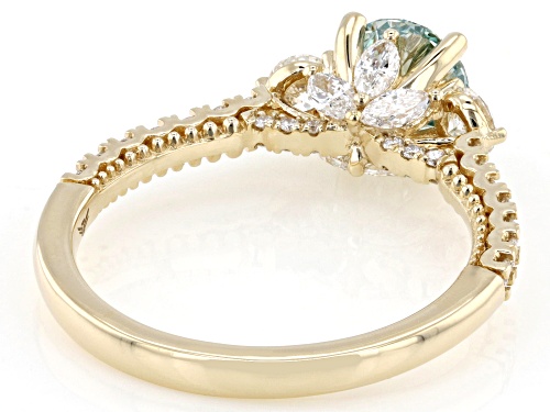 Prazana® Lab-Grown Diamonds Certified 1.80ctw Green and White Diamond 10K Yellow Gold Ring - Size 8