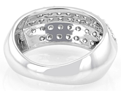 Prazana® Lab-Grown Diamonds 1.10ctw Round Diamond Rhodium Over Sterling Silver Ring, G-H VS - Size 6