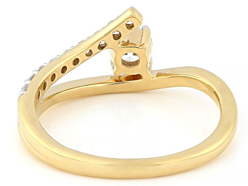 Prazana® Lab-Grown Diamonds 0.50ctw Round Diamond 14K Yellow Gold Over Sterling Silver Ring, H SI - Size 9