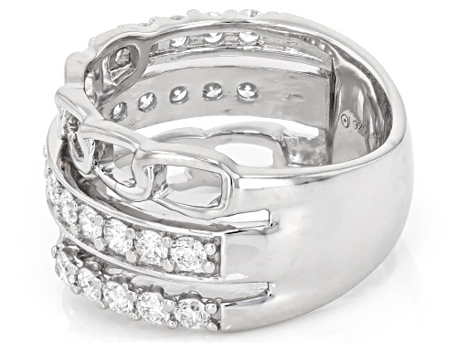 Prazana® Lab-Grown Diamonds 1.00ctw Round Diamond Rhodium Over Sterling Silver Ring, G-H VS - Size 6