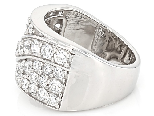 Prazana® Lab-Grown Diamonds 2.20ctw Round Diamond Rhodium Over Sterling Silver Ring, G-H VS - Size 8