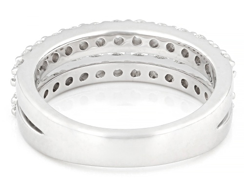 Prazana® Lab-Grown Diamonds 1.00ctw Round Diamond Rhodium Over Sterling Silver Ring, G-H VS - Size 6
