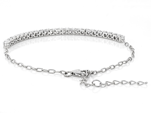 Prazana® Lab-Grown Diamonds 1.60ctw Round Diamond Rhodium Over Sterling Silver Bracelet G-H VS - Size 7.25