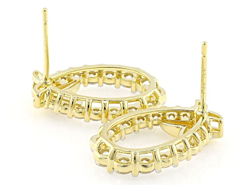 Prazana® Lab-Grown Diamonds 1.50ctw Round Diamond 18K Yellow Gold Over Silver Earrings G-H SI