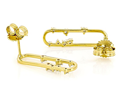 Prazana® Lab-Grown Diamonds 0.20ctw Round Diamond 18K Yellow Gold Over Silver Earrings G-H SI