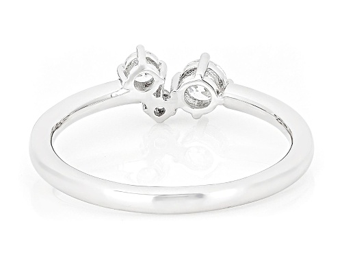 Prazana® Lab-Grown Diamonds 0.35ctw Round Diamond Rhodium Over Sterling Silver 3-Stone Ring GH SI - Size 9