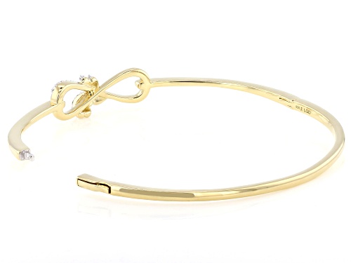 Prazana®Lab-Grown Diamonds 0.33ctw Round Diamond 14K Yellow Gold Over Silver Bangle Bracelet, H SI - Size 7.25