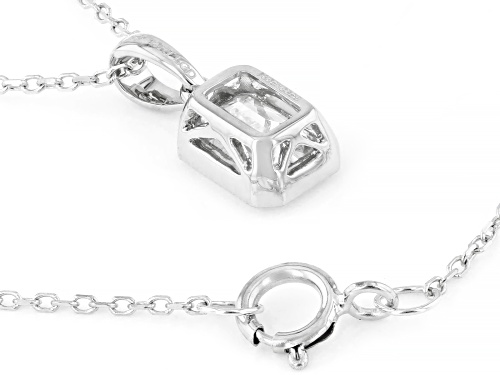 Prazana® Lab-Grown Diamonds Certified 1.00ct Emerald Cut Diamond 10K White Gold Pendant, H SI2