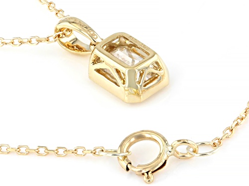 Prazana® Lab-Grown Diamonds Certified 1.00ct Emerald Cut Diamond 10K Gold Pendant, H SI2