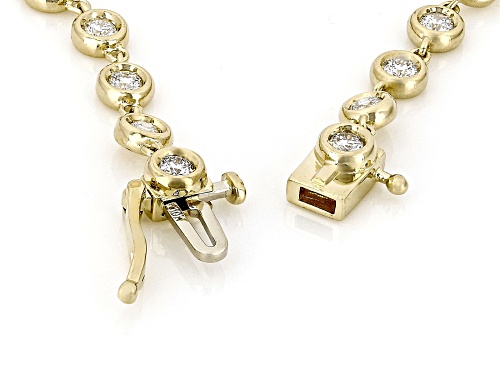 Prazana® Lab-Grown Diamonds 1.50ctw Round White Diamond 10K Yellow Gold Tennis Bracelet, G-H SI - Size 7