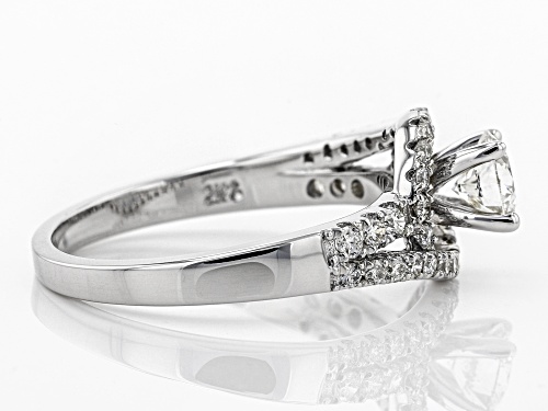 Prazana® Lab-Grown Diamonds .90ctw Round White Lab-Grown Diamond 14K White Gold Engagement Ring - Size 6