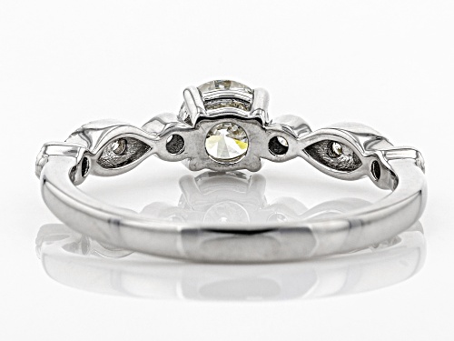 .70ctw Round White Lab-Grown Diamond 14K White Gold Engagement Ring - Size 7