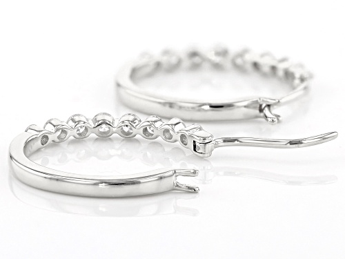 0.50ctw Round White Lab-Grown Diamond 14K White Gold Earrings