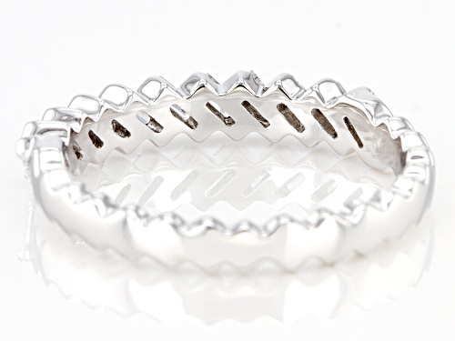 0.60ctw Baguette White Lab-Grown Diamond 14k White Gold Band Ring - Size 8