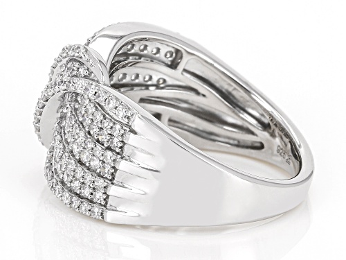 Prazana® Lab-Grown Diamonds 1.00ctw White Lab-Grown Diamond Rhodium Over Sterling Silver Band Ring - Size 6