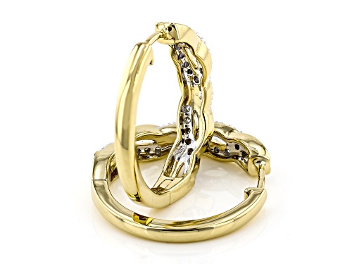 Prazana® Lab-Grown Diamonds 0.25ctw Lab-Grown Diamond 14k Yellow Gold Over Sterling Silver Earrings