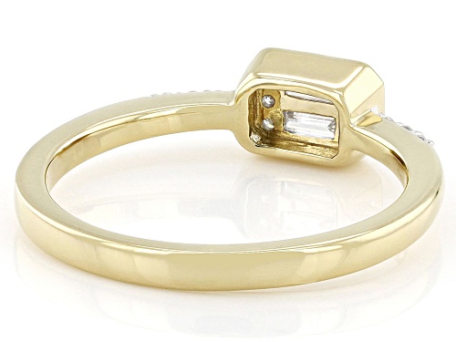 Prazana® Lab-Grown Diamonds 0.15ctw White Diamond 14K Yellow Gold Over Sterling Silver Ring - Size 9