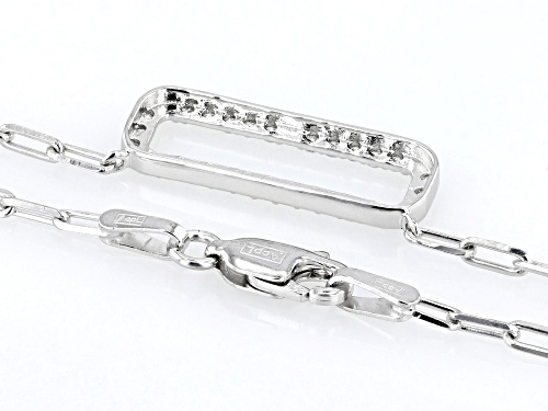 Prazana® Lab Grown Diamonds 0.25ctw White Lab-Grown Diamond Rhodium Over Sterling Silver Necklace - Size 18