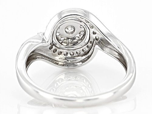 Prazana® Lab-Grown Diamonds 0.33ctw Round White Lab-Grown Diamond Rhodium Over Sterling Silver Ring - Size 6
