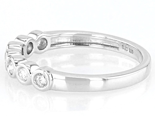 Prazana® Lab-Grown Diamonds 0.25ctw Round White Lab-Grown Diamond Rhodium Over Sterling Silver Ring - Size 8