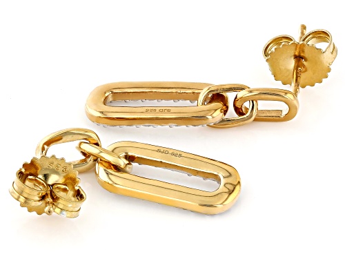 Prazana® Lab-Grown Diamonds 0.70ctw Lab-Grown Diamond 14k Yellow Gold Over Sterling Silver Earrings