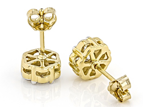 Prazana® Lab-Grown Diamonds 1.00ctw White Diamond 14k Yellow Gold Over Silver Earrings, H SI1