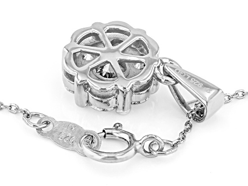 Prazana® Lab-Grown Diamonds 1.00ctw White Lab-Grown Diamond Rhodium Over Silver Pendant, H SI1