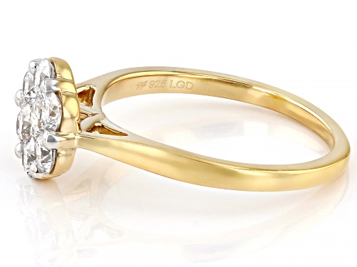 Prazana® Lab-Grown Diamonds 1.00ctw White Diamond 14k Yellow Gold Over Silver Ring, H SI1 - Size 9