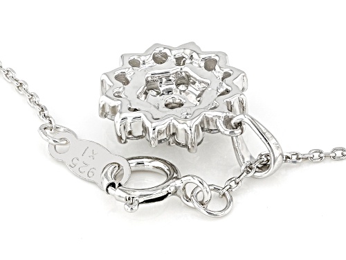 Prazana® Lab-Grown Diamonds 0.60ctw Lab-Grown Diamond Rhodium Over Sterling Silver Pendant, H SI1