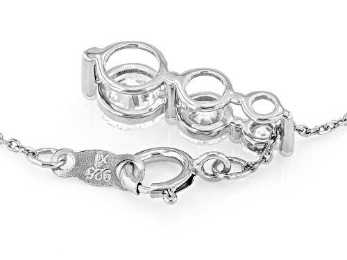 Prazana® Lab-Grown Diamonds 1.00ctw Lab-Grown Diamond Rhodium Over Silver Pendant, H SI1