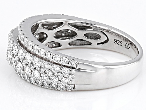 Prazana® Lab-Grown Diamonds 1.00ctw Lab-Grown Diamond Rhodium Over Sterling Silver Band Ring, F SI2 - Size 7