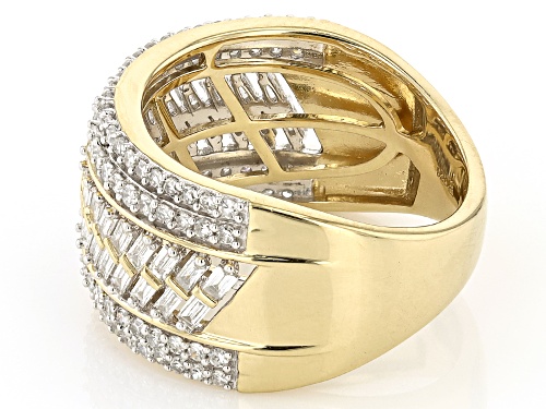 Prazana® Lab-Grown Diamonds 1.25ctw Lab-Grown Diamond 14k Yellow Gold Over Silver Ring, H SI - Size 8