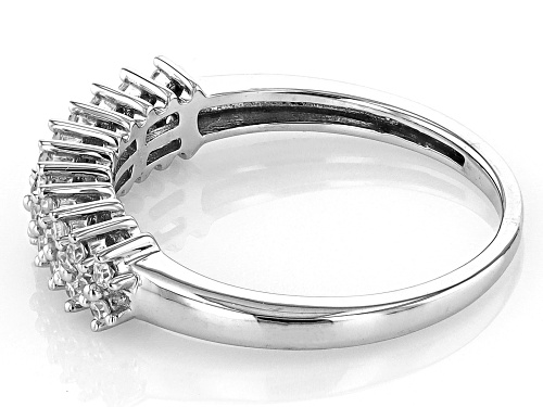 Prazana® Lab-Grown Diamonds 0.30ctw Lab-Grown Diamond Rhodium Over Sterling Silver Band Ring, H SI - Size 9