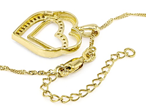 Prazana® Lab-Grown Diamonds 0.33ctw Lab-Grown Diamond 14k Gold Over Sterling Silver Pendant, H SI