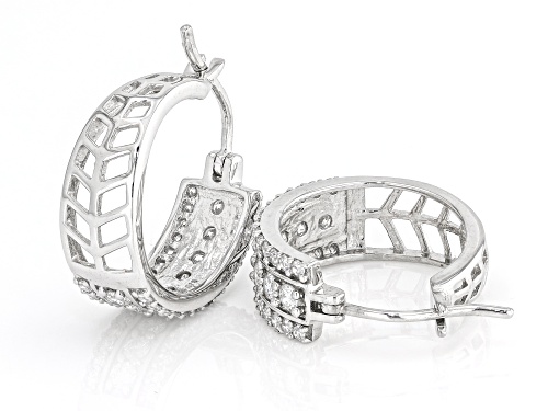Prazana® Lab-Grown Diamonds 1.25ctw Lab-Grown Diamond Rhodium Over Sterling Silver Earrings, H SI