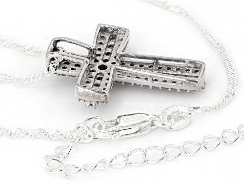 Prazana® Lab Grown Diamonds 0.90ctw Lab-Grown Diamond Rhodium Over Sterling Silver Pendant, H SI